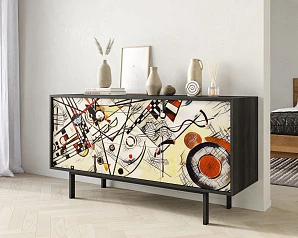 купить стильный Комод две дверки и три ящика "Emerson" by Kandinsky арт EM08/Print_01
