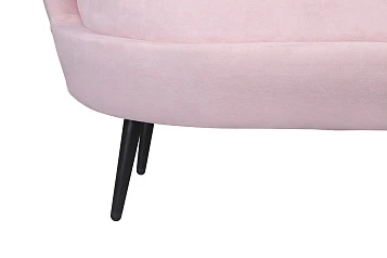 Диван ракушка Pearl Double Pink на черных ножках