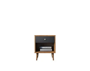 стильные Тумбочка "Berber" с открытой полкой 33 принт арт BB33/Print_33, разноцветная