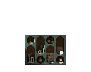 Стеллаж широкий ROSA арт. R16 в интерьере