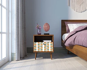 купить красивые Тумбочка "Berber" с одним ящиком 23 принт арт BB06/Print_23, разноцветная