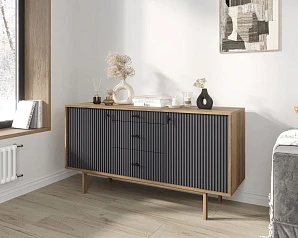 купить Комод две дверки и три ящика "Emerson" арт EM08/7024/L