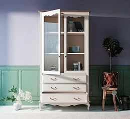 купить Шкаф "Leontina" для посуды высокий 3 ящика арт ST9355/3