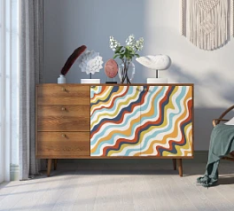 красивые Комод "Berber" с двумя дверками и ящиками 21 принт арт BB05/Print_21
