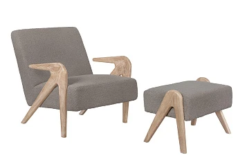 красивое Кресло с пуфом для гостиниц Arrow Oak V2