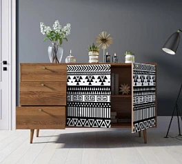 Комод "Berber" с двумя дверками и ящиками 19 принт арт BB05/Print_19 на заказ