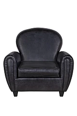 красивые Кресло кожаное широкое Flog черное на заказ