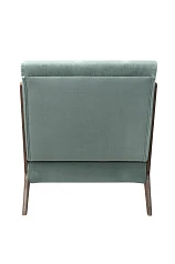 фото Низкое кресло с деревянными подлокотниками Mody Green