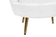 Низкое кресло ракушка Pearl White на заказ