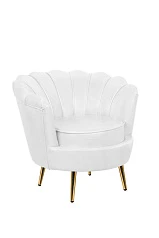 Низкое кресло ракушка Pearl White на заказ