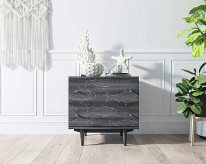 Комод "Boho" 2 ящика с рыбами арт BH03 в интернет-магазине