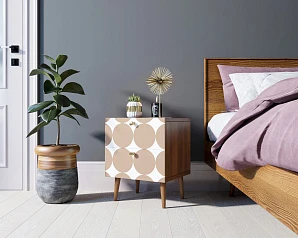 заказать стильные Тумбочка "Berber" с двумя ящиками 17 принт арт BB03/Print_17, разноцветная