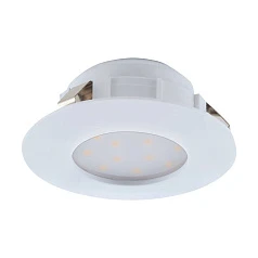 красивые 95817 Светодиодный встраиваемый светильник PINEDA, 1х4,9W(LED), ?78, IP44, пластик, белый