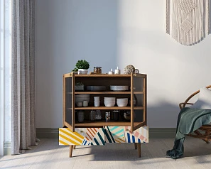 фото Буфет низкий "Berber" принт 42 арт BB47/Print_42 в интерьере