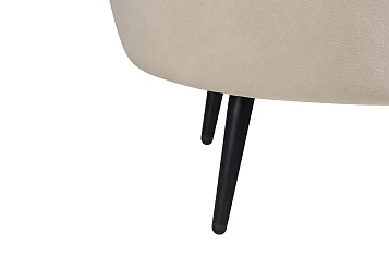 купить Дизайнерский диван Pearl Double Taupe на черных ножках
