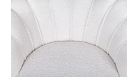 Низкое кресло ракушка Pearl цвет белый на черных ножках