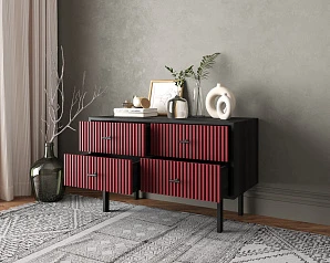 купить Комод с четырьмя ящиками "Emerson" арт EM05/red/L
