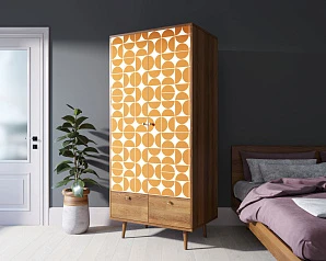 купить Шкаф двухстворчатый "Berber" принт 14 арт BB16/Print_14 в интернет-магазине