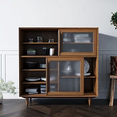 красивый Буфет "Bruni" с витражными стеклами арт BR32