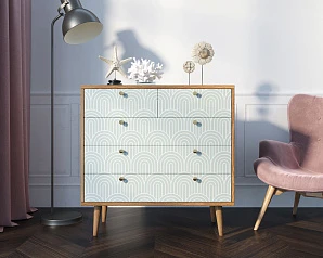 купить красивые Комод "Berber" пять ящиков 34 принт арт BB36/Print_34 в интернет-магазине