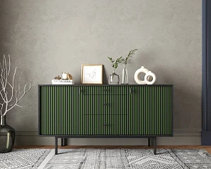 Комод две дверки и три ящика "Emerson" арт EM08/green/L на заказ
