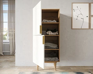 купить Вертикальный комод с двумя дверками "Line" LN05/GR1/beige в интернет-магазине