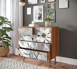 фото Комод "Berber" пять ящиков 50 принт арт BB36/Print_50