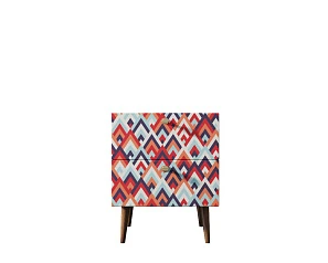 купить стильные Тумбочка "Berber" с двумя ящиками 2 принт арт BB03/Print_02, разноцветная в интернет-магазине