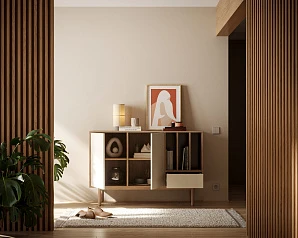 Комод с двумя дверками и ящиком "Alice" арт ALC02 в интерьере