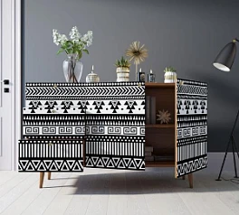 купить красивые Комод "Berber" с двумя дверками и ящиками принт 19 арт BB17/Print_19 в интернет-магазине