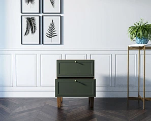 Комод-тумба "Andersen" с двумя ящиками арт AN04/1, цвет - орех