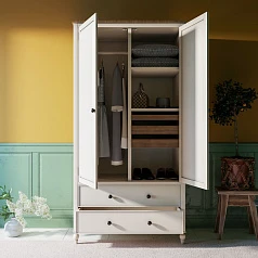 заказать Шкаф двухстворчатый "Odri" с ящиками арт od2127KR в интернет-магазине