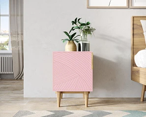 купить Тумбочка с дверкой "Line" LN08/GR1/pink