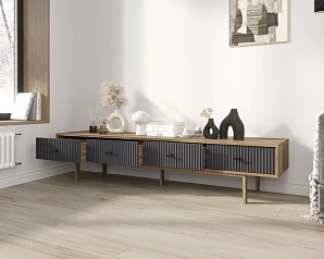 фото Комод с четырьмя ящиками под TV "Emerson" арт EM06/7024/L в интерьере