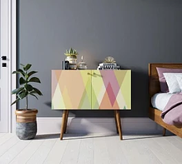 купить Комод на высоких ножках "Berber" малый принт 16 арт BB13/Print_16 в интернет-магазине