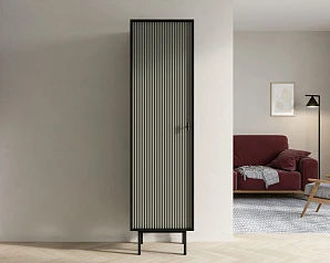 красивый Шкаф c одной дверкой "Emerson" арт EM101/gray/L в интернет-магазине