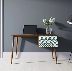 Стол рабочий "Berber" принт 13 с одной тумбой арт BB20/Print_13 на заказ