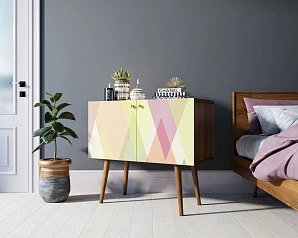 купить Комод на высоких ножках "Berber" малый принт 16 арт BB13/Print_16 в интернет-магазине