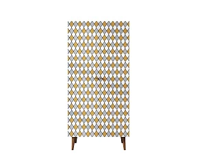 Шкаф малый двухстворчатый "Berber" принт 22 арт BB08/Print_22 в интерьере