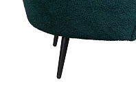 купить Низкое кресло ракушка Pearl зеленый Boucle на черных ножках