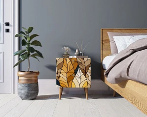 купить стильные Тумбочка "Berber" с двумя ящиками 08 принт арт BB03/Print_08, разноцветная