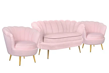 купить Комплект кресел и дивана ракушка Pearl Double Pink V2