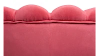 Низкое кресло ракушка Pearl Karmin на черных ножках