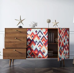 купить Комод "Berber" с двумя дверками и ящиками 2 принт арт BB05/Print_02