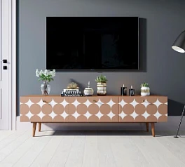 красивые Комод "Berber" с ящиками низкий под TV принт 17 арт BB19/Print_17 в интернет-магазине