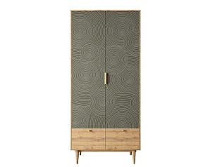 заказать Шкаф двухстворчатый  с ящиками "Line" R26/browngrey