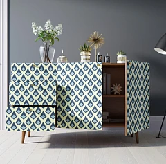 Комод "Berber" с двумя дверками и ящиками принт 13 арт BB17/Print_13