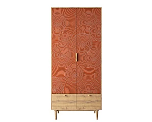 Шкаф двухстворчатый  с ящиками "Line" R26/red на заказ