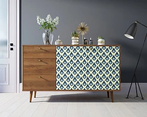 купить стильные Комод "Berber" с двумя дверками и ящиками 13 принт арт BB05/Print_13