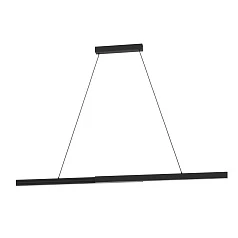 390368 Люстра диммируемая MONTEBUONO, 2X10W (LED), 3000K, 2600lm, L1800, B65, H1500, сталь, анодированный черный/пластик, белый в интерьере